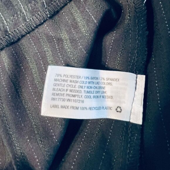 Prologue Striped Wrap Skirt Belt Asymmetric Hem 6 - Picture 8 of 8